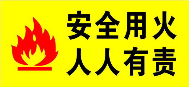 标志标识安全用火人人有责标志牌