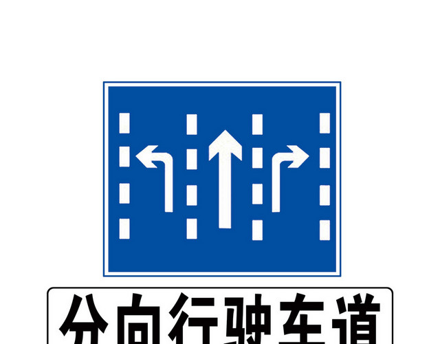 道路交通标志分向行驶车道