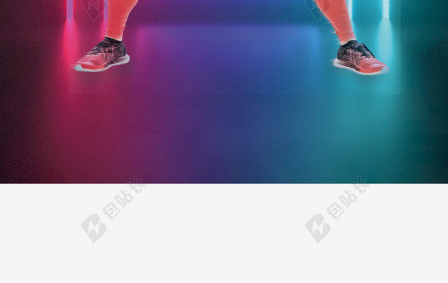 彩色哑铃体能锻炼健身宣传单运动锻炼海报背景