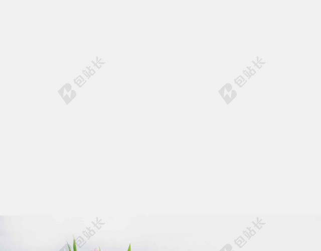 白色花瓶绿叶5月你好海报背景