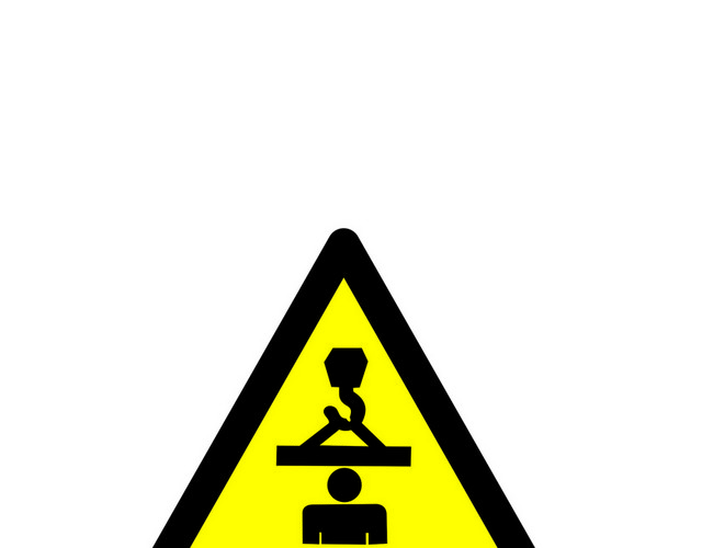 安全标志当心天车