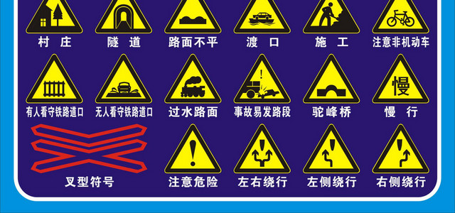 安全标志交通警告标志