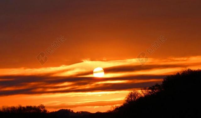日出 黎明 太阳升起 天空 多彩 早上 法国 冉冉升起的太阳