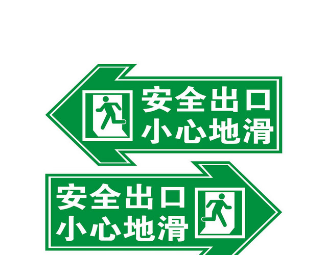 安全标志安全出口当民地滑标志牌