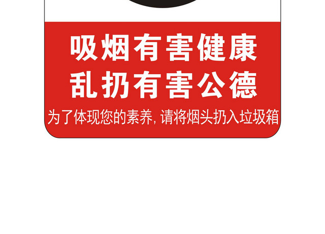 安全标志吸烟有害健康乱扔有害公德提示牌