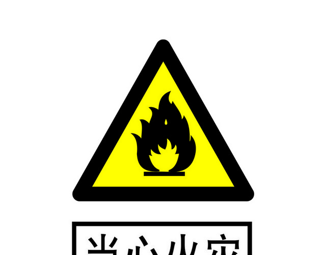 安全标志当心火灾标志标识