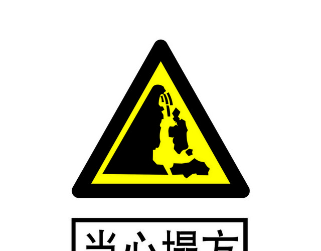安全标志当心塌方标识牌