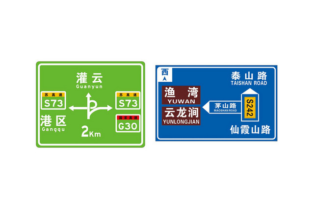 高速交叉口路牌