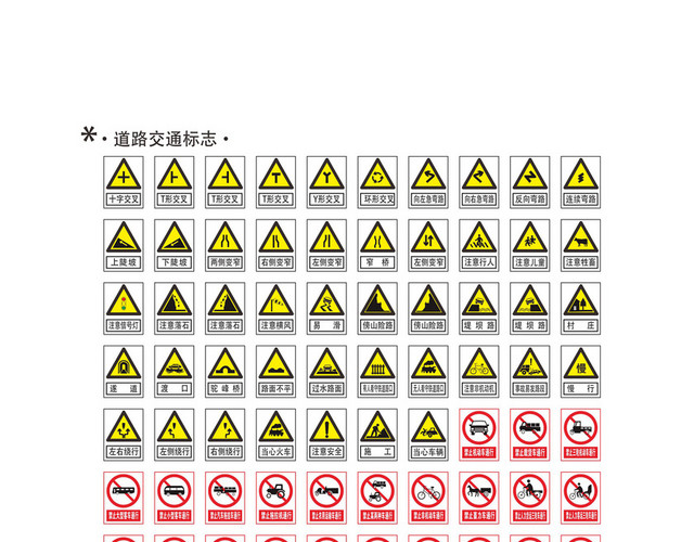 道路交通安全警示标识