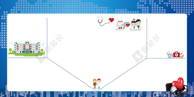 医院医生科技风世界高血压日节日蓝色宣传栏海报背景