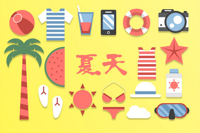 夏天度假旅游素材