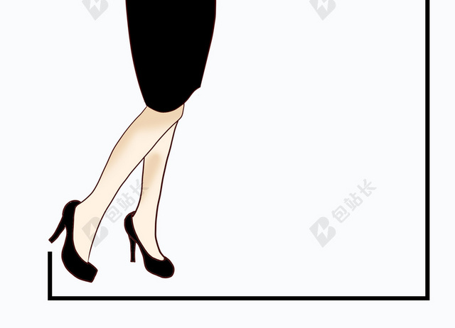 手绘卡通苗条女人瘦身宣传健康减肥塑身黑色边框白色背景海报