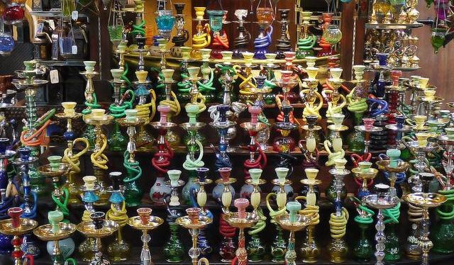 营销销售阿拉伯水烟店背景图片