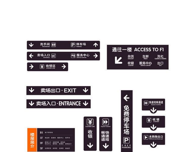 商场指示牌卖场指示牌
