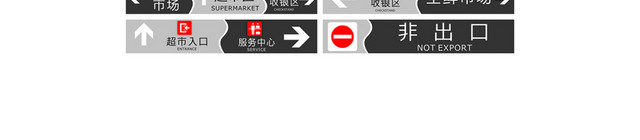 商场指示牌超市功能区指示牌