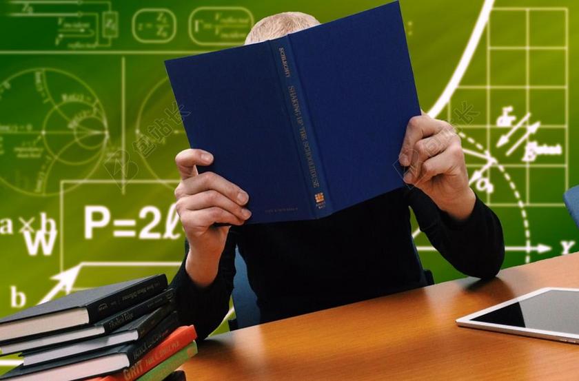 教育简约研究学习方程式背景图片