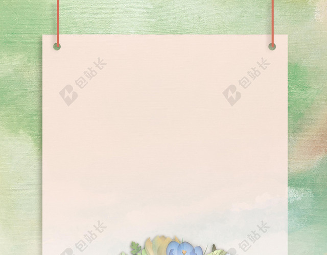 卡通兔子复活节海报背景