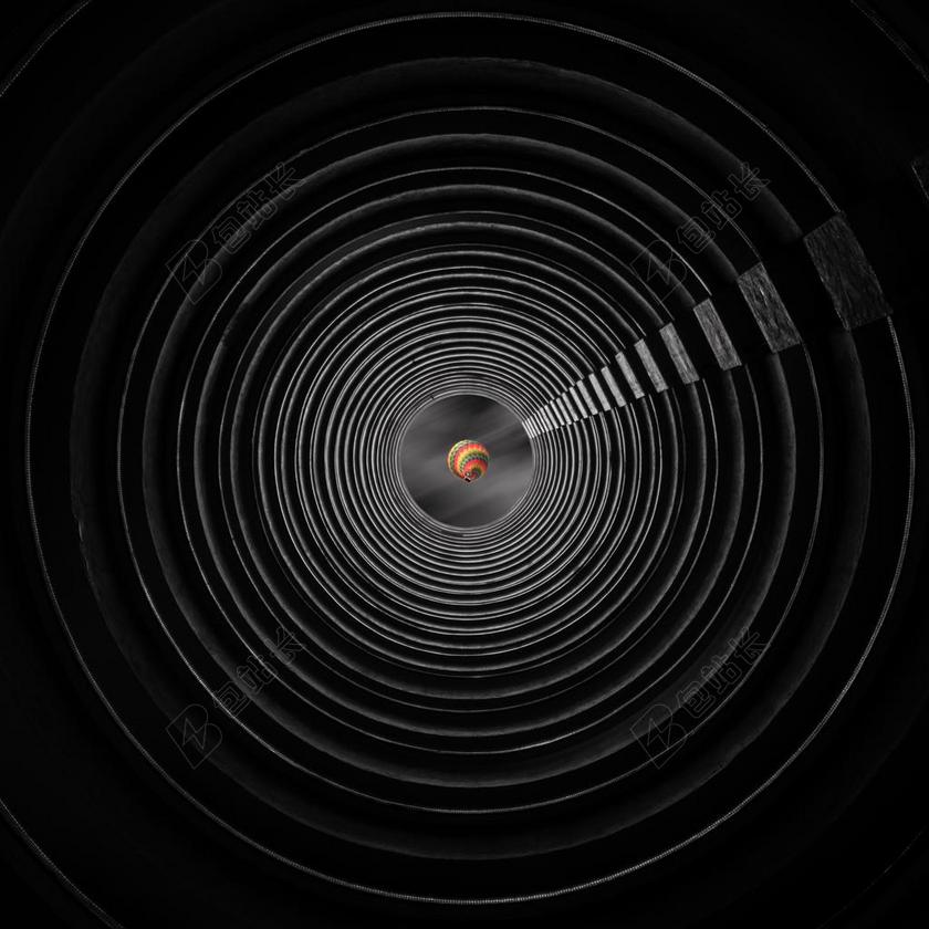 广告时尚圆圈热气球背景图片