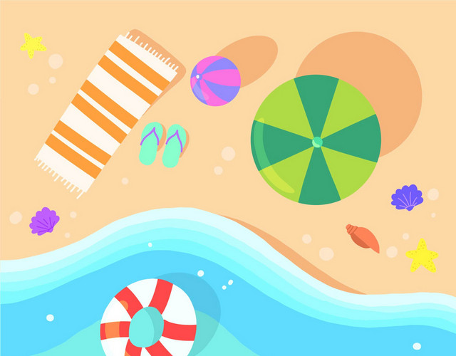 夏天度假游泳素材