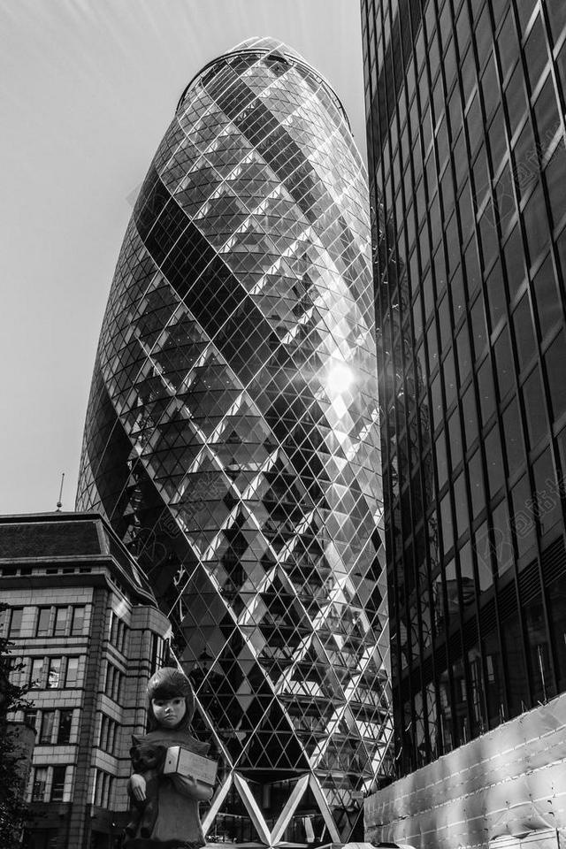 黑白建筑复古建筑物背景图片