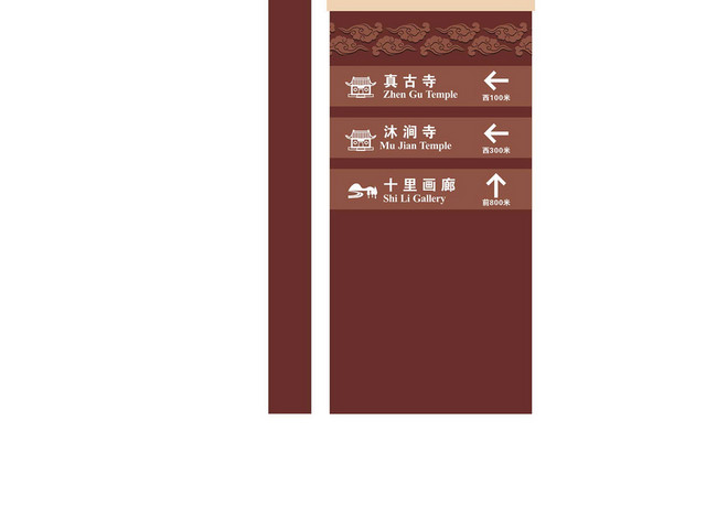 景区指示牌景区地图景区方向牌