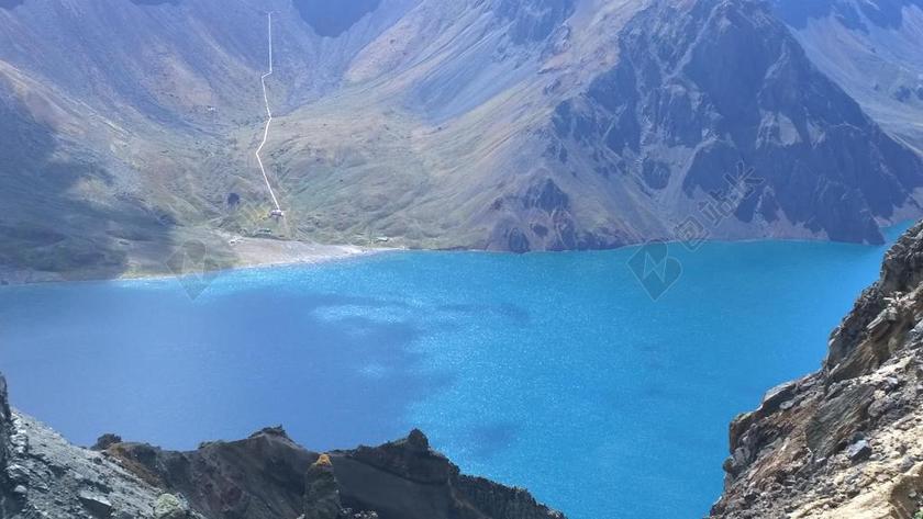 旅游清新长白山景色背景图片