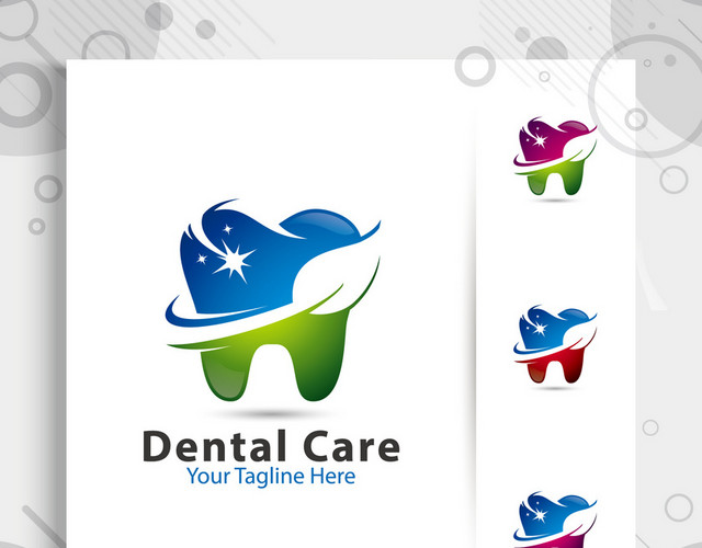 牙齿DENTALCARE公司标识设计