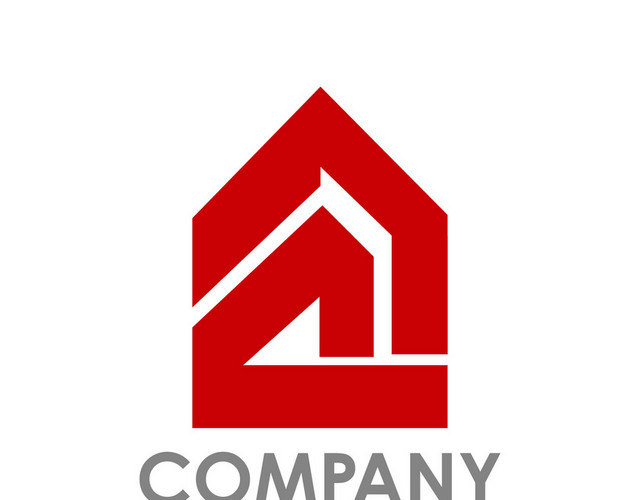 红色抽象公司标识设计LOGO