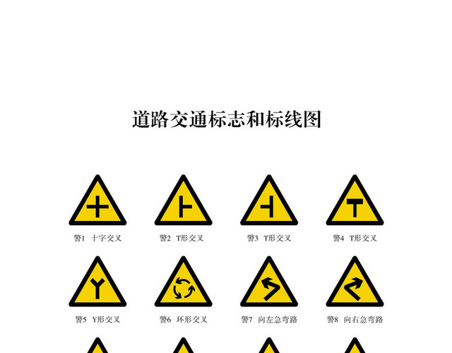 道路交通标志牌连续弯路标志牌