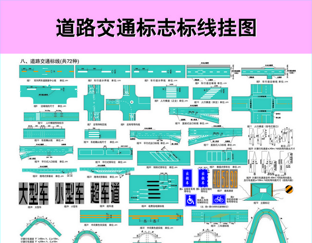 道路交通标志牌标线挂图标志牌