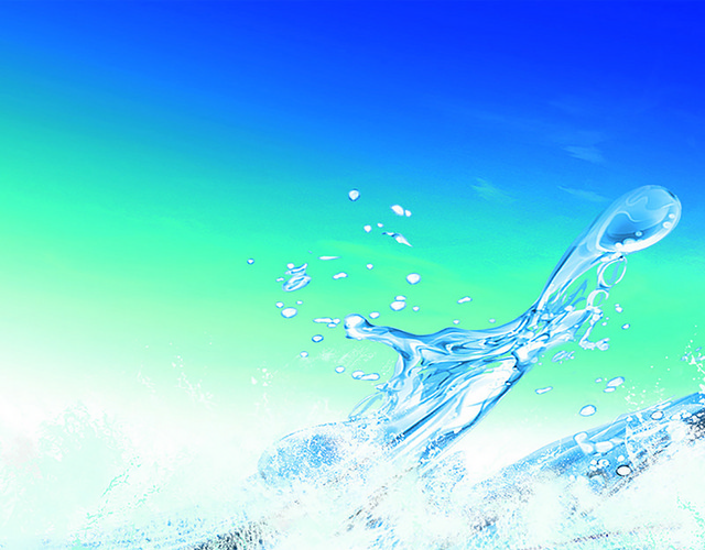 夏日水花冰块素材