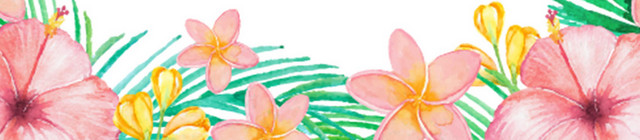 绿色热带小花植物装饰小清新树叶边框免抠素材