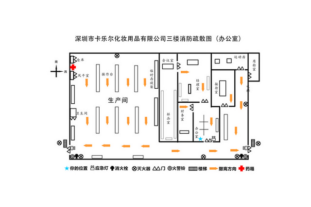 安全疏散公司消防疏散图