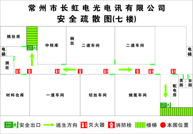 安全疏散企业消防安全疏散逃生图