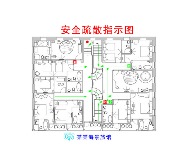 安全疏散旅馆安全疏散指示图