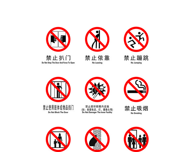 工地安全警示牌安全标志禁止标志大全