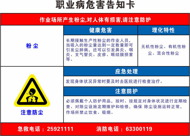 工地安全警示牌职业危害告知牌