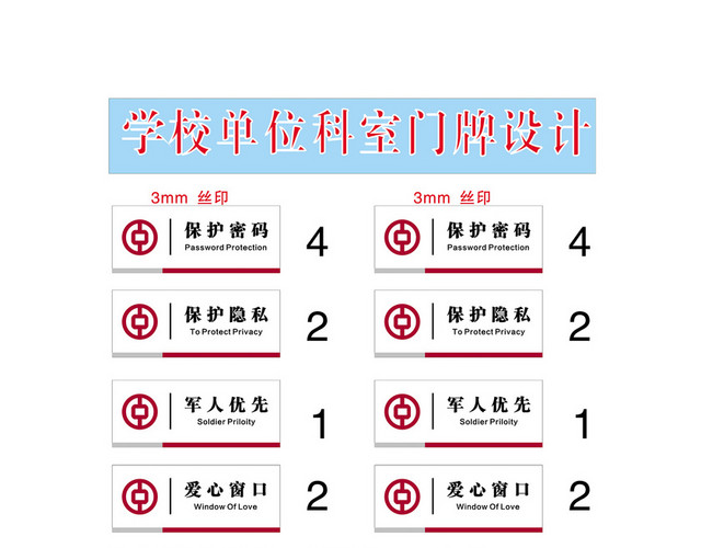 安全标志门牌设计