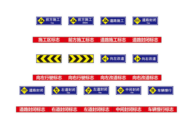 前方施工安全标志