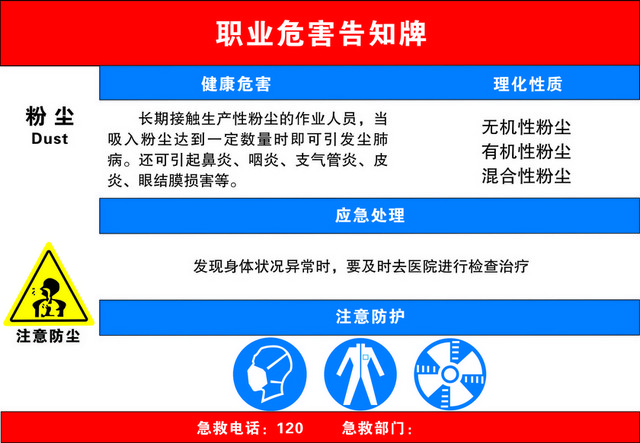 安全标志粉尘注意粉尘标志牌