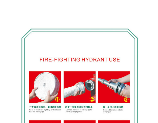 消火栓使用方法安全标志