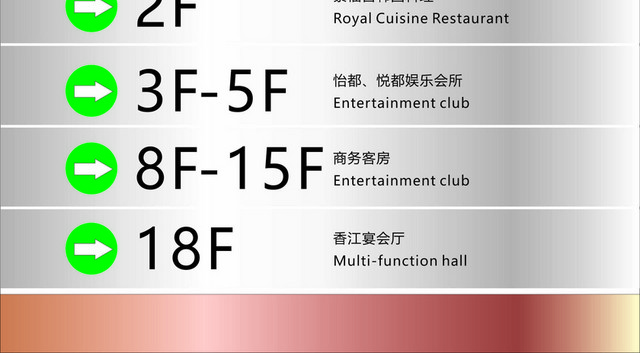 楼层指示牌酒店楼层索引标志牌