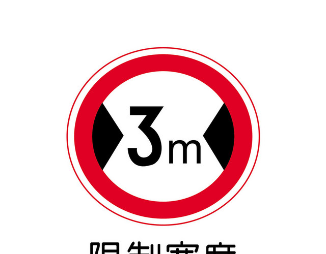 交通指示牌限制宽度标志牌