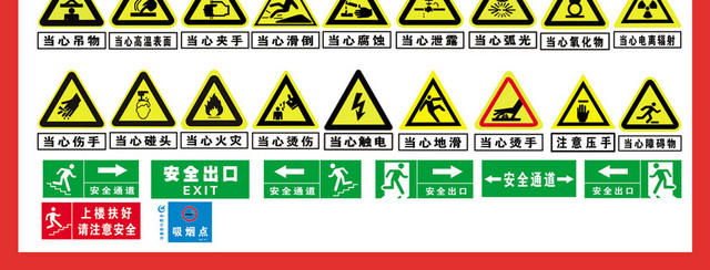 警告标识当心绊倒标志牌
