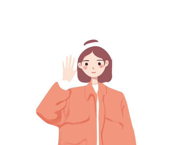 卡通运动风女生形象素材