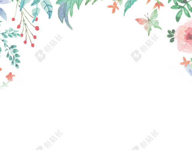 手绘卡通花朵边框孕妈胎教知识育儿白色背景易拉宝