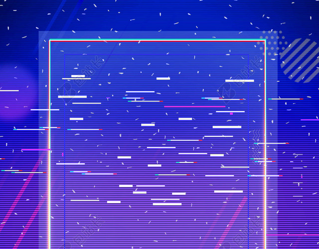 边框线条蓝色物体倒计时激励海报背景