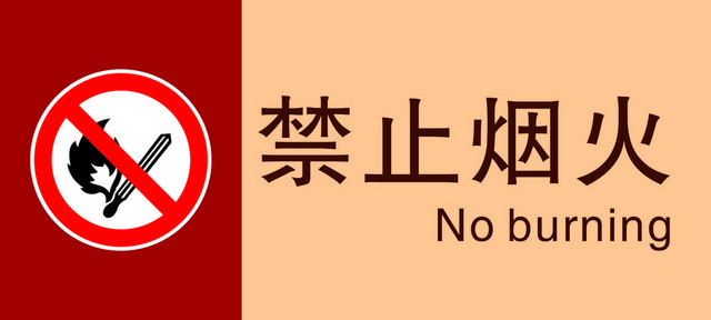 标牌标识禁止烟火