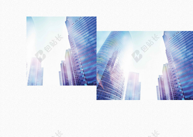蓝白阳光城市方格企业画册封面背景