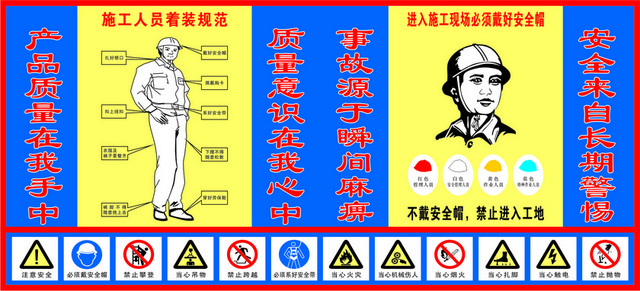 安全标志施工人员着装规范